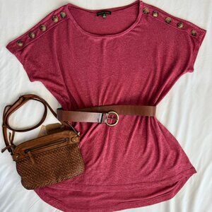 Woman's top 1x Maroon by Always Indigo